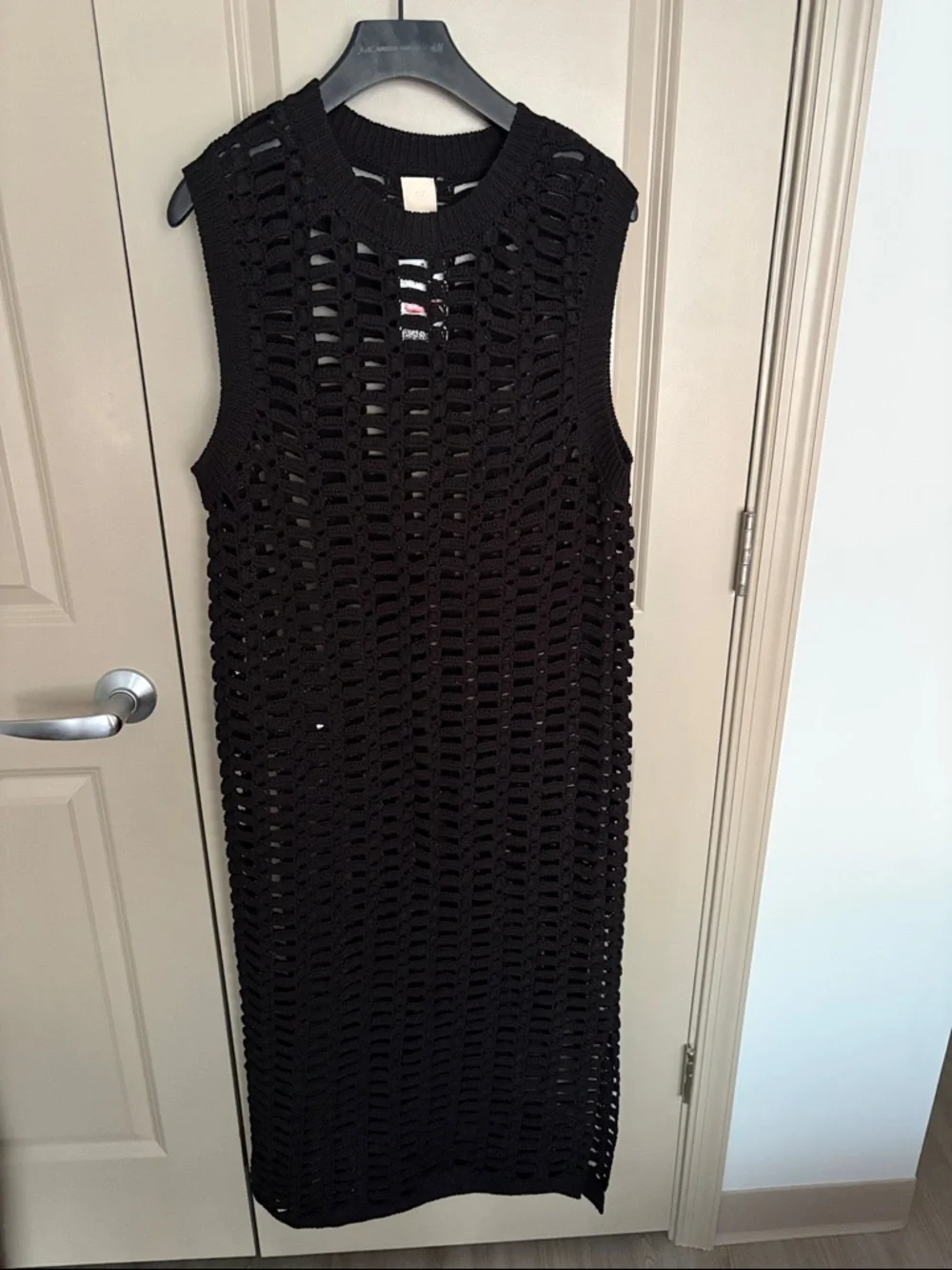 H&M Black Crocheted Sleeveless Midi Dress - Picture 1 of 1